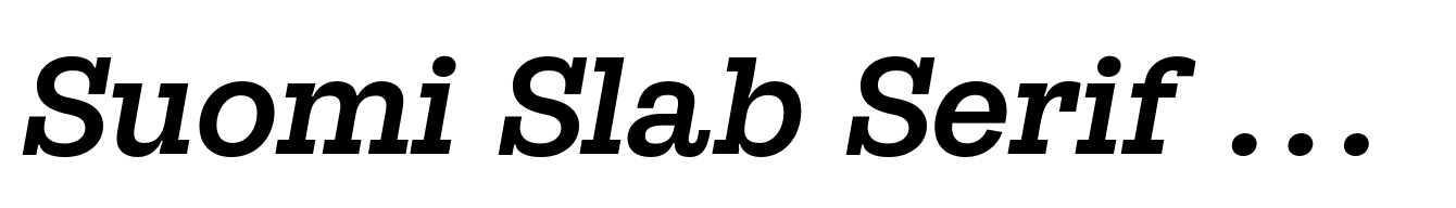 Suomi Slab Serif Medium Italic